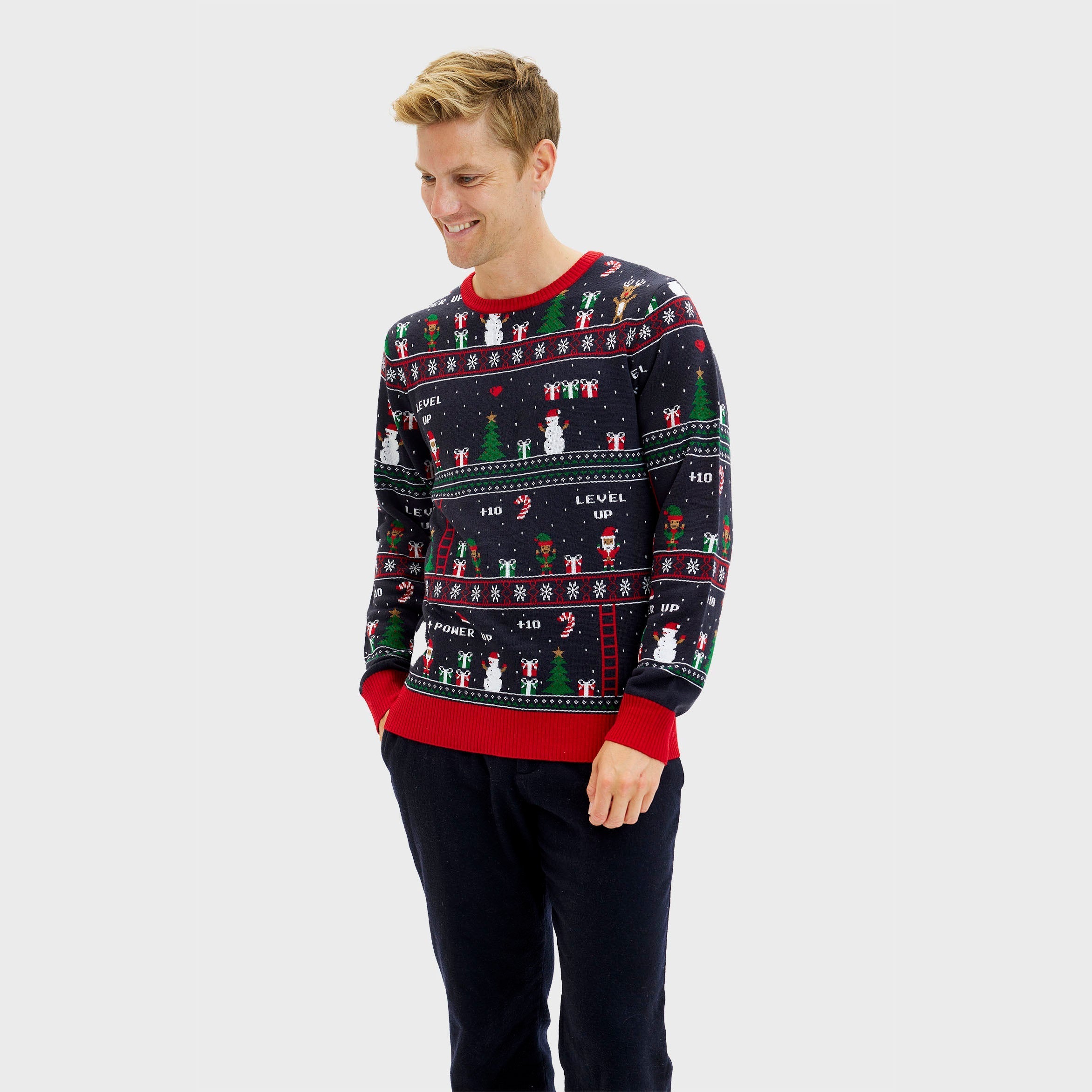 Vintage gamer Weihnachtspullover - Herren